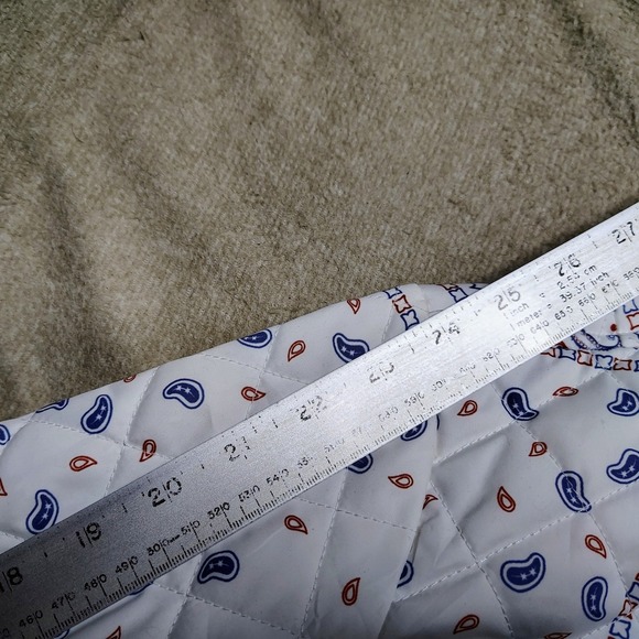 Levi's Jacket Womens Medium Diamond Quilted Bomber Paisley Full Zip - Picture 8 of 9